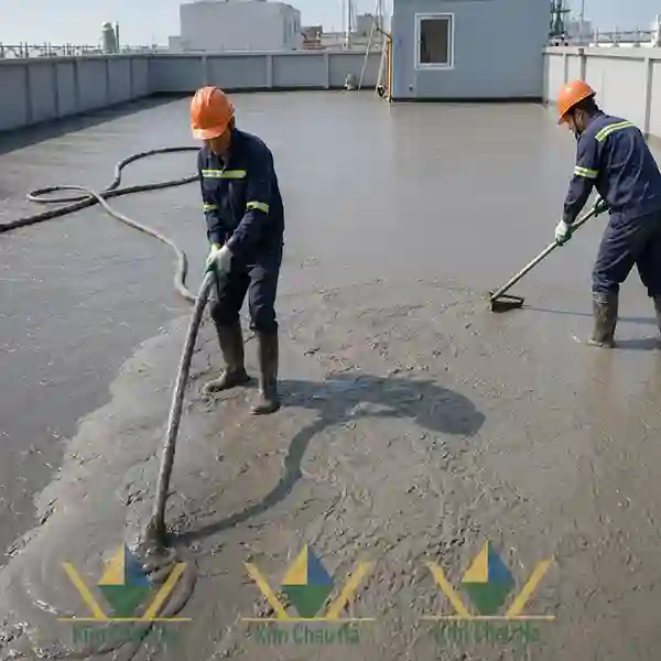 Thi công bê tông nhẹ tại Đà Nẵng trên mái công trình
