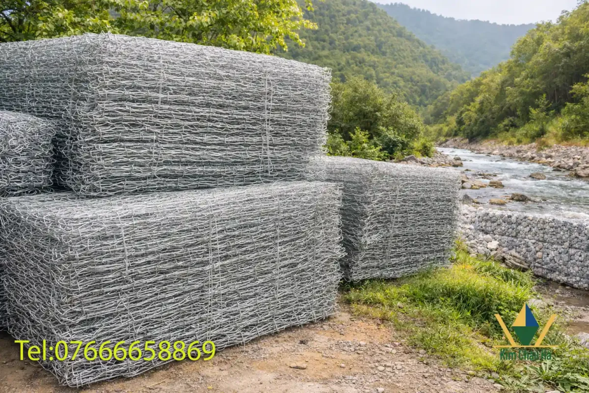 Rọ đá tại A Lưới dùng kè suối, chống sạt lở, gia cố taluy hiệu quả, thi công nhanh, bền vững, phù hợp địa hình miền núi.