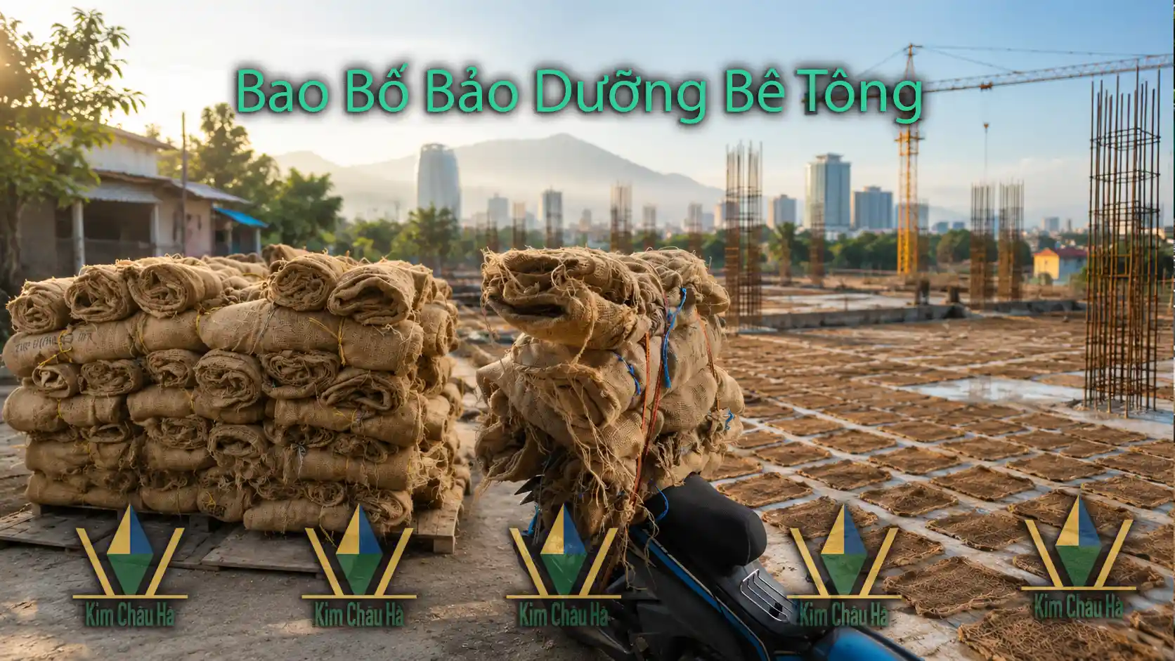 Bao bố bảo dưỡng bê tông tại Đà Nẵng Bao bố bảo dưỡng bê tông tại Đà Nẵng được sử dụng để phủ giữ ẩm mặt sàn công trình