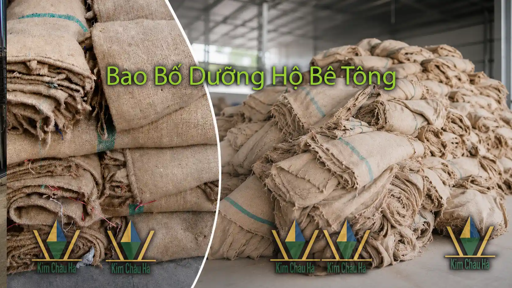 Bao bố dưỡng hộ đường bê tông tại Đà Nẵng được trải phủ để giữ ẩm bề mặt