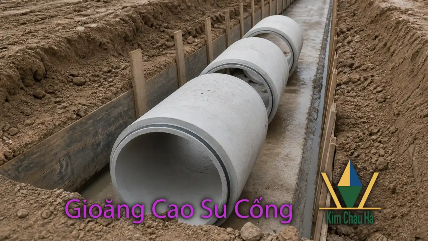 Gioăng cao su cống tại Gia Lai thi công thực tế cống bê tông D300 D400 D500