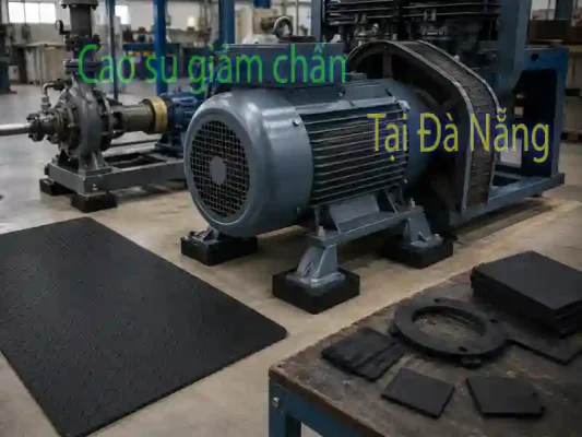 Ứng dụng cao su giảm chấn kê chân máy và lót sàn nhà xưởng