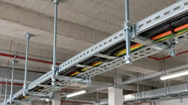 Thanh ren mạ kẽm dùng treo máng cáp trên trần